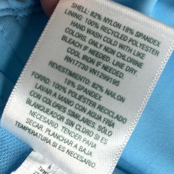 Wild Fable High Leg Cheeky Bikini Bottoms Swim XL Blue New Ruffle Strap - Picture 5 of 8